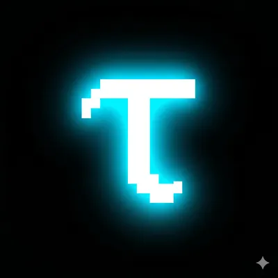 τ-mux logo — a glowing cyan tau on a dark background